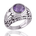 Achetez le meilleur anneau de déclaration d&#39;argent vintage Vintage Amethyst 925 pour tous les cadeaux d&#39;occasion